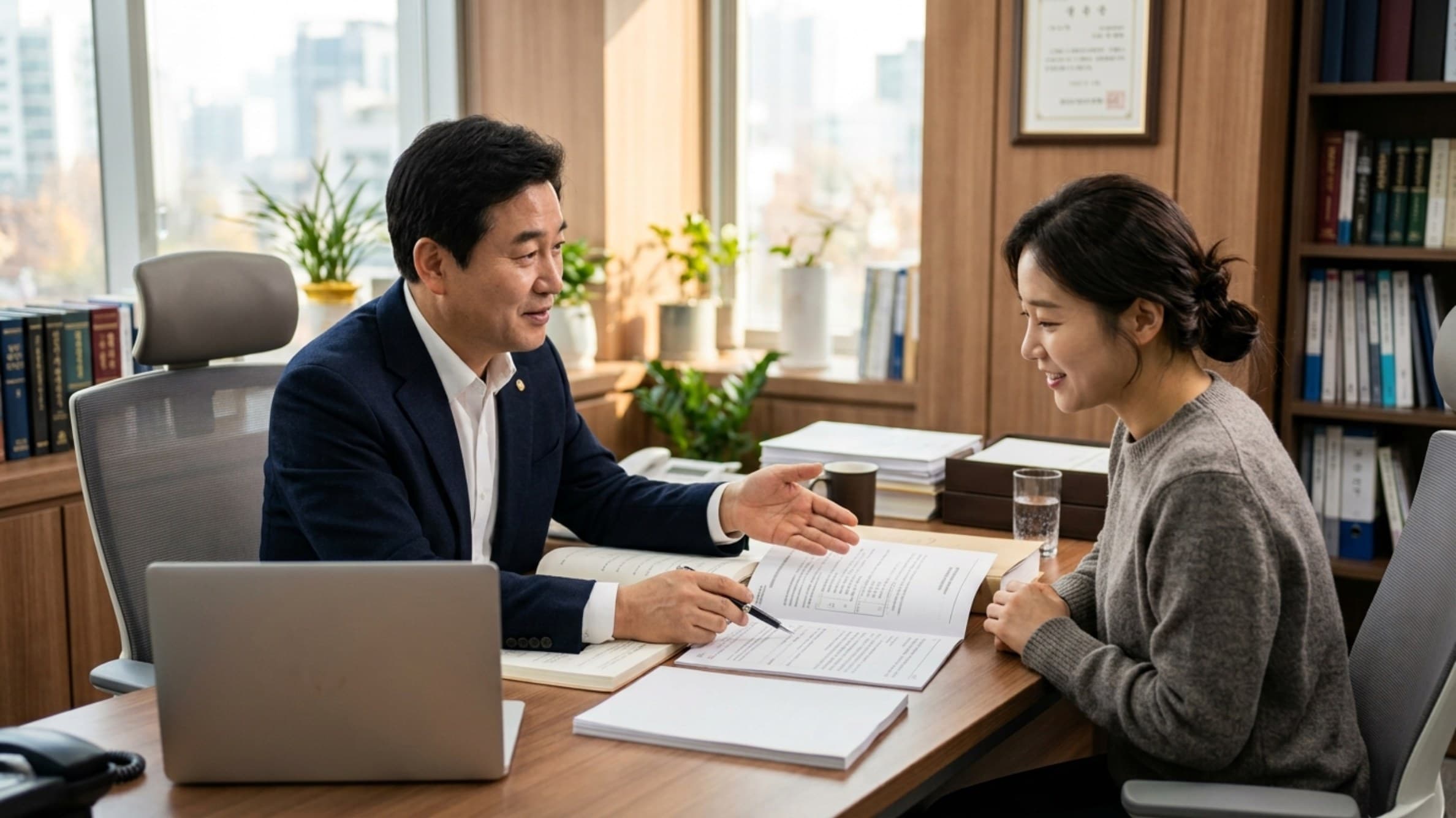 법무사 1:1 상담 장면