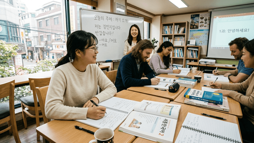 한국어교육 홈페이지 예시